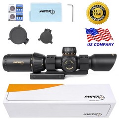 Sniper 1.5-5×32 Crossbow scope 300-450 FPS, 20-100 Yards, R/G/B Illuminated