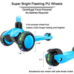 Allek Kick Scooter B03, Lean ‘N Glide 3-Wheeled Push Scooter with Extra Wide …