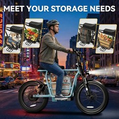 Peak 800W Electric Motorcycle 20″ Fat Tire Electric Scooter w/Seat