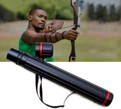 Arrows Quiver Tube Archery Case Back Shoulder Quiver Adjustable 12-24Pcs Arrows