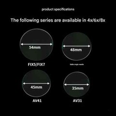 Compound Bow Scope Lens Magnifications 4x/6x/8x Dia.35 – 54mm Resin Shooting