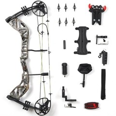Adjustable 30-70lbs Compound Bow 12xArrows Set for Adult Target Hunting Shooting