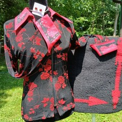 Complete Set- Matching Western Show Shirt, Pad And Jewlery, Size Large