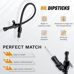 700R4 4L60E 4L80E Trans Flexable Stainless Braided Hose Dipstick Compatible with