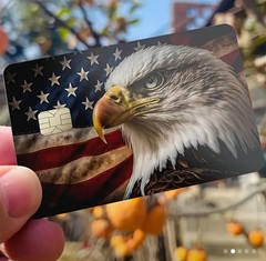 Eagle USA FLAG Patriotic Credit Debit Card Skin Cover Sticker 1PC