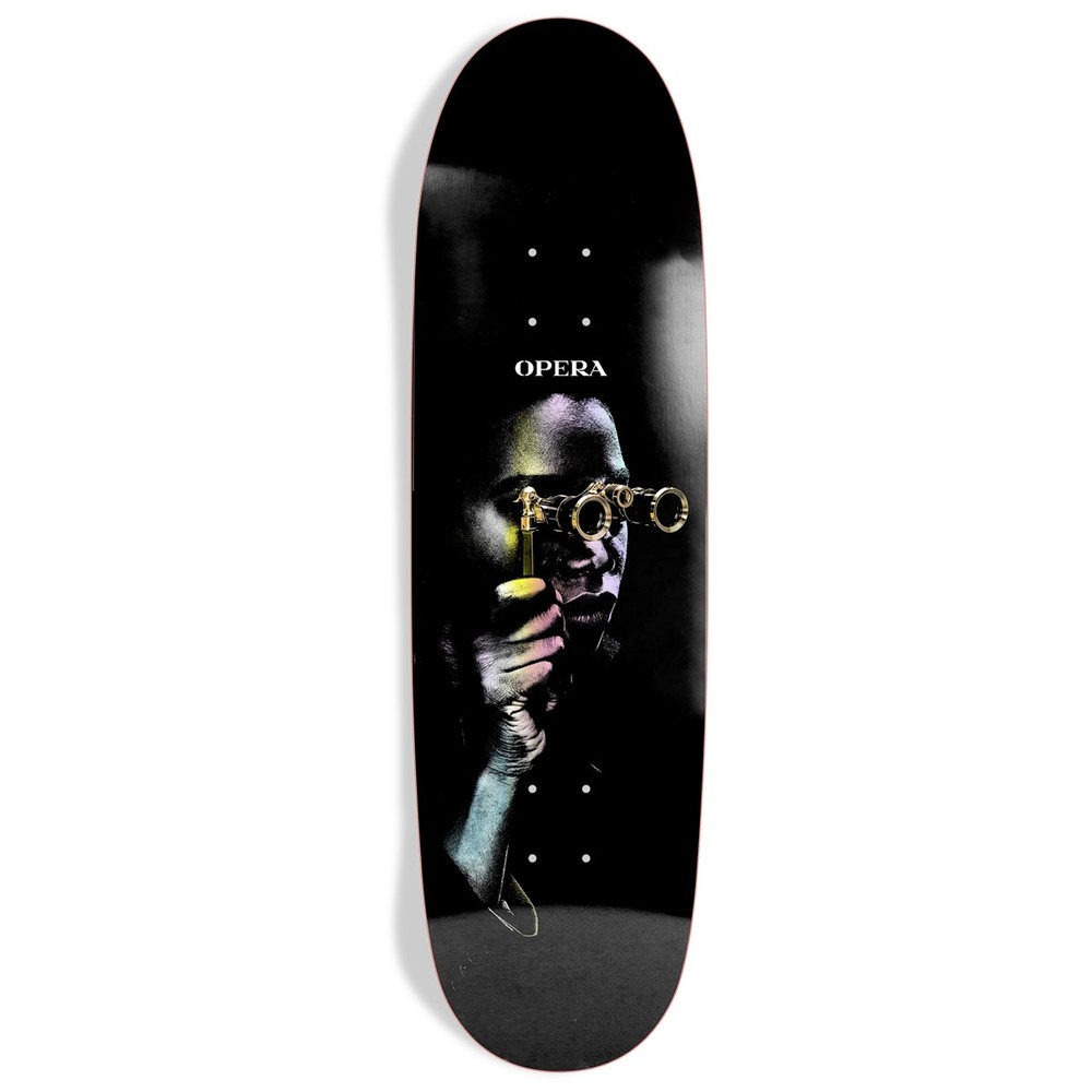 Opera Skateboard Deck Spectator Football Shape Black 9.0″ x 31.8″