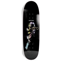 Opera Skateboard Deck Spectator Football Shape Black 9.0″ x 31.8″