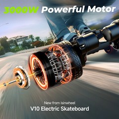 Electric Skateboard Longboard 3000W 32 MPH W/ Ambient Light & Remote Control US