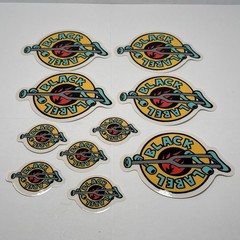 Vintage Skate Stickers Black Label Crutch Skateboarding 5-4.5” & 5-2” Lot Of 10