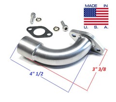 Low and short Exhaust Pipe for Predator 301 & 420cc, Honda GX 240 GX270 GX390