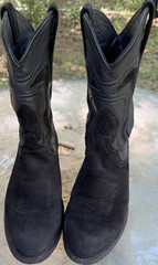 Tecovas Black Suede Leather Pull-On Western Cowboy Boots Men’s US 8.5D