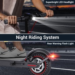 350W Adult Foldable Electric Scooter 15mph Max Speed Motor 8.5″ Tires 20M Range
