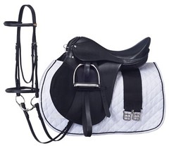 17″ All Purpose English Saddle Package – Leather – Black – Brown – Chestnut