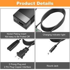 42V Charger for Hiboy S2 36V Lithium-ion Battery Compatible with Hiboy S2 Pro…