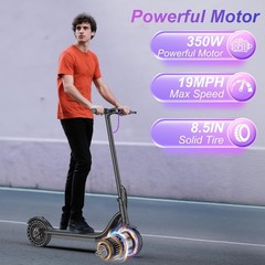 Sigravy B2 Electric Scooter 350W 19MPH APP Folding Lightweight Solid Tire Teens