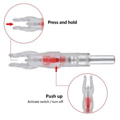 6/12Pcs Automatically LED Lighted Shooting Nocks Archery Arrow Nock Tail 6.2mm
