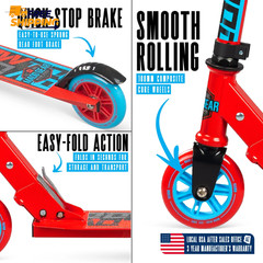 Kids Folding Kick Scooter – Lightweight Steel Frame, Adjustable Handlebar
