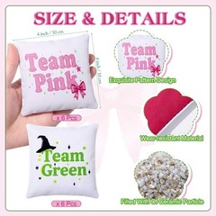 12 Pack Witch Bean Bag Cornhole Tossing Game Wizard Party Supplies Pink & Green