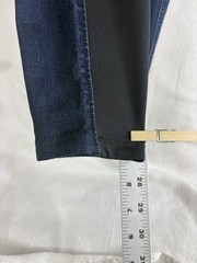 Horze Kaia Womens High Waist Denim Silicone Full Seat Breeches Dark Blue Size 28