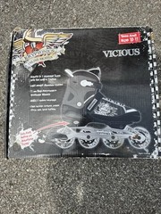 New Kryptonics Inline Skates VICIOUS Adult Size 10/11 Adjustable Unisex Teen Box