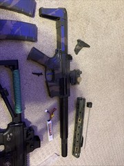AIRSOFT Lot Two Guns One Aeg Calico Jack Modded, And One Gas Rifle Knights Arm.