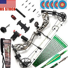Adjustable 30-70LBS Camo Compound Bow 310 FPS RH Hunting Bow with Accessories US