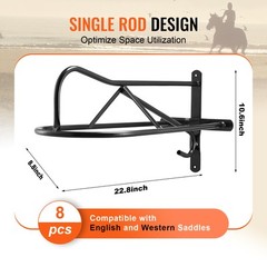 Wall Mount Saddle Rack with Pad Bar 8 Packs Horse Saddle Rack Stand