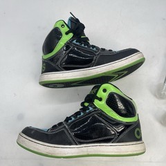 Osiris Shoes Mens 5.5 High-Top Skateboarding Sneakers Black Blue Green