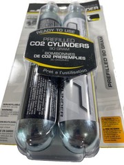 JT CO2 Cylinder, 2 pack, NIP, 90 gram, Pre-filled cylinders for Paintball