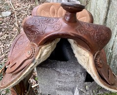 VTG Simco #3140 Leather Western Trail Horse Saddle 15″