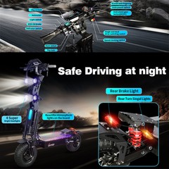 Foldable Dual Motor 14″ 10000W 50A Strong Power Electric Scooter Fast Speed Necg