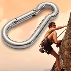 304 Stainless Steel Heavy Duty Carabiner Clip Spring Snap Hook ,Set of 12