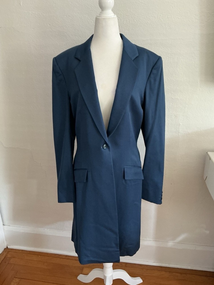Vintage Carl Meyers Lexington Blazer Equestrian Style Classic Jacket Blue Sz M L