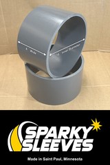 PVC Drift Trike Sleeves 10″ Diameter 6″ Wide 3/8″ Thick with Square 90º Edges