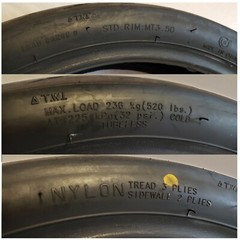 2 120/70-17 Motorcycle Moped Scooter TIREs CST CM620 Street Tread 4ply TubeLess