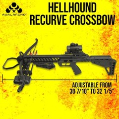 175 lb. Avalanche Recurve Hunting Crossbow Bow, Scope, Bolts, Quiver