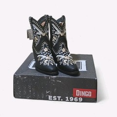 Dingo Women’s Primrose Western Boots Black Floral Embroidered Boho Cowgirl/7.5