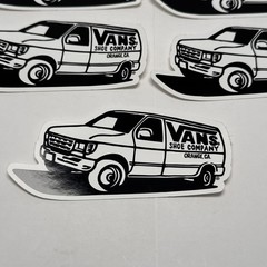 Vintage Skateboarding Stickers Vans Shoe Tour Van Orange, California Lot of 5
