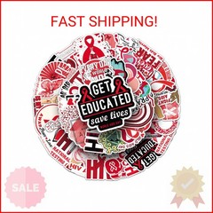 Preventing AIDS Stickers 50PCS HIV AIDS Awareness for Kids Girls Boys Teens Adul