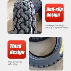 10 Inch Electric Scooter Tire, 8pr 3.00-10 Off-Road Tubeless Tire, 10in Non