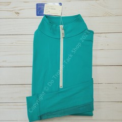 Tailored Sportsman ICEFIL Long Sleeve Ziptop Shirt – Turquoise/Silver/White