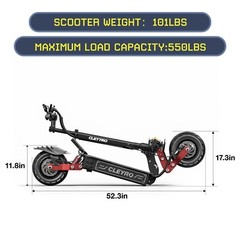 Folding Electric Scooters Adult w/Seat 50MPH 6000W 11inch Off Road E-Scooter