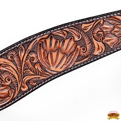 Western Headstall and Breast Collar Set HILASON Tooled Leather Horse Bridle Tack