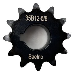 #35 Roller Chain Sprocket Type B 5/8 inch Bore 12 Tooth, Hardened Antirust