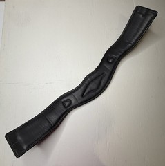 LOGIC BY COUNTY Padded Black Leather Dressage Girth 28″ EXCELLENT Condition