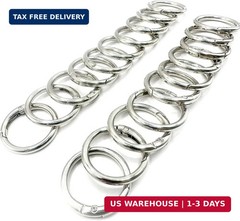 20 Pack 1 Inch Carabiner Clip, Spring O Rings Metal Alloy Purse Clip, Round Keyr