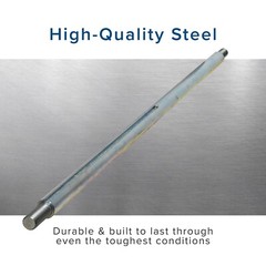 36″ x 1″ Steel Axle Rod with 3/4-16 Fine Thread and 1/4″ Keyed Shaft for Go-Kart