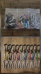 30 Pcs 2″ Carabiner Bulk Spring Snap Hooks Bulk Aluminum Alloy Clip Multi Color.
