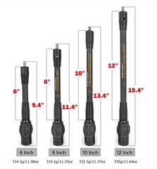 Archery Bow Stabilizer 6″ 8″ 10″ 12″ 15″ for Compound Bow, Carbon Fiber Body …