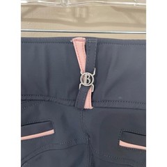 B Vertigo Size 24 Navy Blue Pink Full Seat Silicone Grip Equestrian Breeches